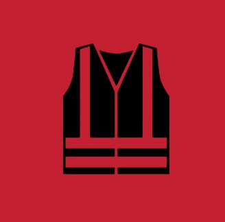 Graphical image of Heartland Companies safety vest