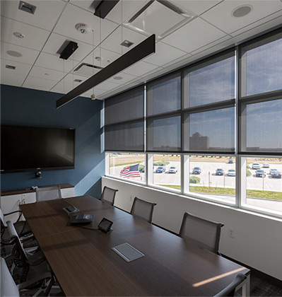 An image of Lutron Electrons commercial office work